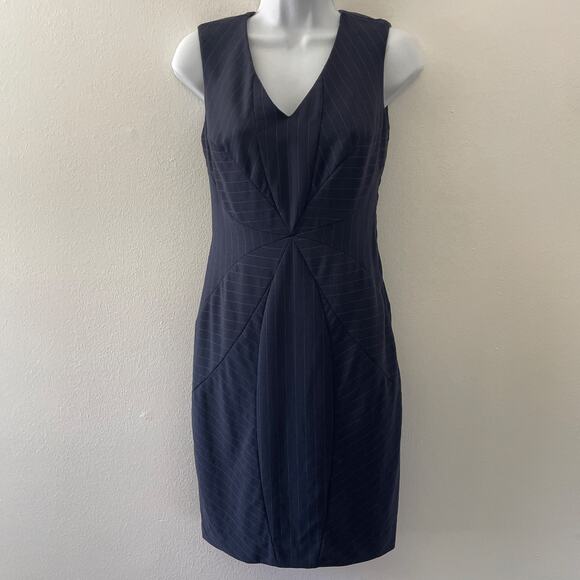 Moschino Cheap and Chic Dress Women XS Small Dark Blue Wool Blend Career Classic - Picture 15 of 15